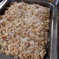 El cooksnap de Adriana Aguirre cuando hizo Crumble de manzana.