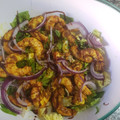 El cooksnap de Montse Rodriguez Figueras cuando hizo Ensalada de langostinos al curry.