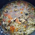 El cooksnap de Stella Navas cuando hizo Arroz con mejillones pelados.
