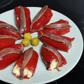 El cooksnap de marjai cuando hizo Pimientos de piquillo rellenos de ensaladilla de surimi.
