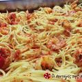 Cooksnap από dancecook στη συνταγή Σπαγγέτι με γαρίδες στο φούρνο