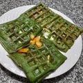 El cooksnap de saraduar cuando hizo Waffles de espinaca.