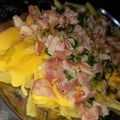 El cooksnap de Celina Maurino cuando hizo Papas con cheddar y panceta.