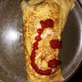 DragonsNeedToEat's cooksnap of when they made Happy Face omurice.