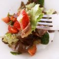 El cooksnap de Maurice Colmener cuando hizo Ensalada con anchoas y fresas 🥬🐟🍓.