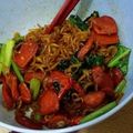 Cooksnap dari Nona Awdias untuk resep Indomie goreng sosis sayuran