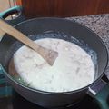 El cooksnap de Esteban Arce cuando hizo Pollo en salsa blanca con hongos y espinaca.