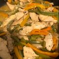 El cooksnap de Araceli Felix cuando hizo Fajitas de pollo con nopales.