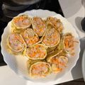 白 的 紅蘿蔔蝦肉蛋卷 cooksnap
