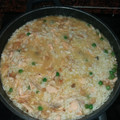 El cooksnap de eva cuando hizo Arroz exprés de salmón y gambitas.