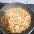 El cooksnap de Helena Buenaga Ávila cuando hizo Cous cous de pollo y verduras con soja.