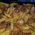 El cooksnap de Eduardo Quiñones cuando hizo Pollo "entalcado" con papas rústicas.