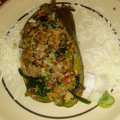El cooksnap de Licenciada Gladis Crystal cuando hizo Chile relleno de quinoa con espinaca y carne molida.