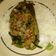 El cooksnap de Licenciada Gladis Crystal cuando hizo Chile relleno de quinoa con espinaca y carne molida.
