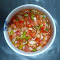 El cooksnap de Erica Schmidt cuando hizo Salsa criolla.