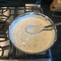 El cooksnap de Barbara Bueno cuando hizo Camarones en salsa blanca para pasta.