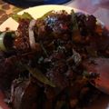 El cooksnap de Marye Yram cuando hizo Moronga o rellena con epazote, chile y cebolla.