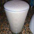El cooksnap de Mariana Muñoz cuando hizo Licuado de durazno y miel hiperproteico fit.