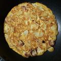 El cooksnap de Francesca cuando hizo Tortilla de papas con salchichas.