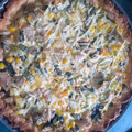 El cooksnap de Leyla Cristina cuando hizo Quiche de pollo con verduras.