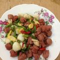 Cooksnap dari Rhaneeya untuk resep Sosis cah Jamur dengan saus tiram
