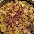 Felix's cooksnap of when they made Fried Cabbage.