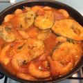 El cooksnap de crisgrale cuando hizo Merluza en salsa de langostinos.