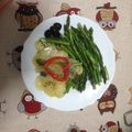 El cooksnap de Colibri cuando hizo Espárragos trigueros (verdes) en vaporera al microondas.