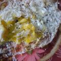 Qandeel Khan's cooksnap of when they made Poached Egg served with baked beans.