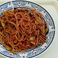 El cooksnap de Fatima Kaissi Salgado cuando hizo Pasta con salteado de verduras y tofu marinado.
