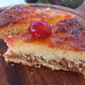 El cooksnap de Andrea Escalante cuando hizo Tarta de coco con crema pastelera.