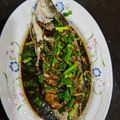 Cooksnap hidayati chemat semasa beliau membuat Siakap Stim Chinese Style#PinkBoxCereal.