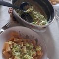 El cooksnap de Mielle cuando hizo Spaghetti con crema de brócoli, ajo y zanahoria.