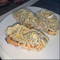 El cooksnap de Tiago vitae Pixón cuando hizo Huevos rotos con gulas y gambas.