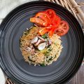 Cooksnap Ain Mohd Kitchen semasa beliau membuat Nasi Goreng Sotong.