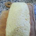 El cooksnap de Pamela Topyla cuando hizo Budín de Coco con corazón de dulce de Leche.