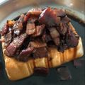 Cooksnap Audrey J semasa beliau membuat Tauhu Gedik Kukus sos ayam hiris.