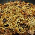 El cooksnap de Eduardo Gutiérrez cuando hizo Salteado de gulas, berenjenas y jamón.