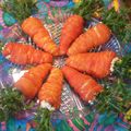 elliebellie's cooksnap of when they made Easter Crescent Roll Carrots Filled With Egg Salad.