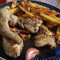 El cooksnap de Carlos Muñiz A Iglesias cuando hizo Conejo al ajillo, con patatas fritas.