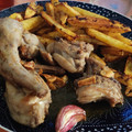 El cooksnap de Carlos Muñiz A Iglesias cuando hizo Conejo al ajillo, con patatas fritas.