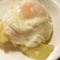 El cooksnap de Irene-Guirao cuando hizo Huevo frito con nido de patata relleno de pisto .