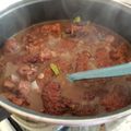 El cooksnap de Beto SantiCer cuando hizo Frijoles con chicharrón y chile chilchote (jalapeño).