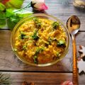 Anitha (Annie) 's cooksnap of when they made Huggi gojju/ masala kichidi with sweet and tangy rasam.