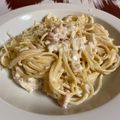 El cooksnap de Cata Borras cuando hizo Espaguetis carbonara.