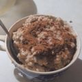 El cooksnap de Lorena Falcon cuando hizo Avena con leche al microondas light. Arroz con leche falso! en 4 minutos.