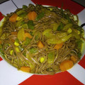 El cooksnap de Marta Merino cuando hizo Fideos soba con verduras.