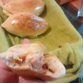 El cooksnap de Paola cuando hizo Pan relleno de jamón y queso.