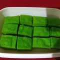Cooksnap dari Gisya's Mom untuk resep Brownies Pandan Kukus