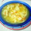El cooksnap de Mercedes Yrizales cuando hizo Sopa de pollo con coliflor.
